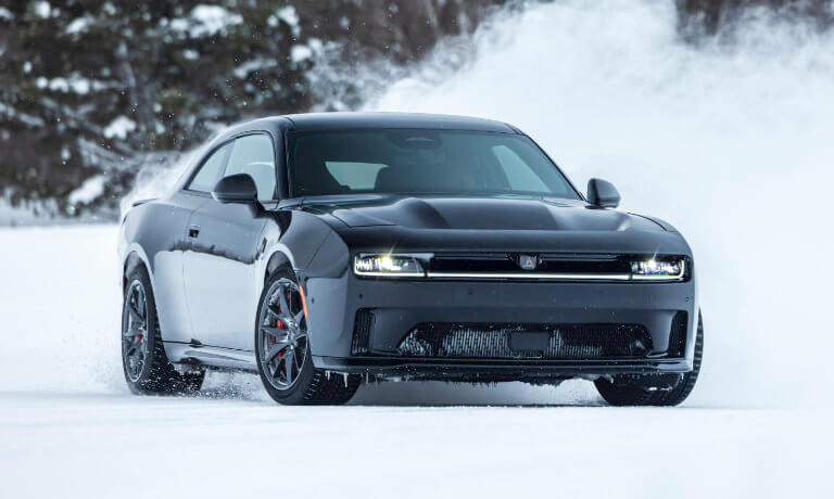 2025 Dodge Charger Daytona Exterior Drifting Through Snow