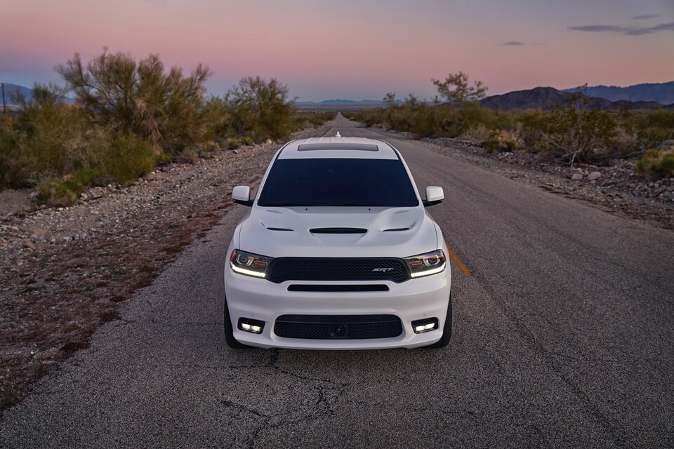 2018 Dodge Durango SRT in desert front angle