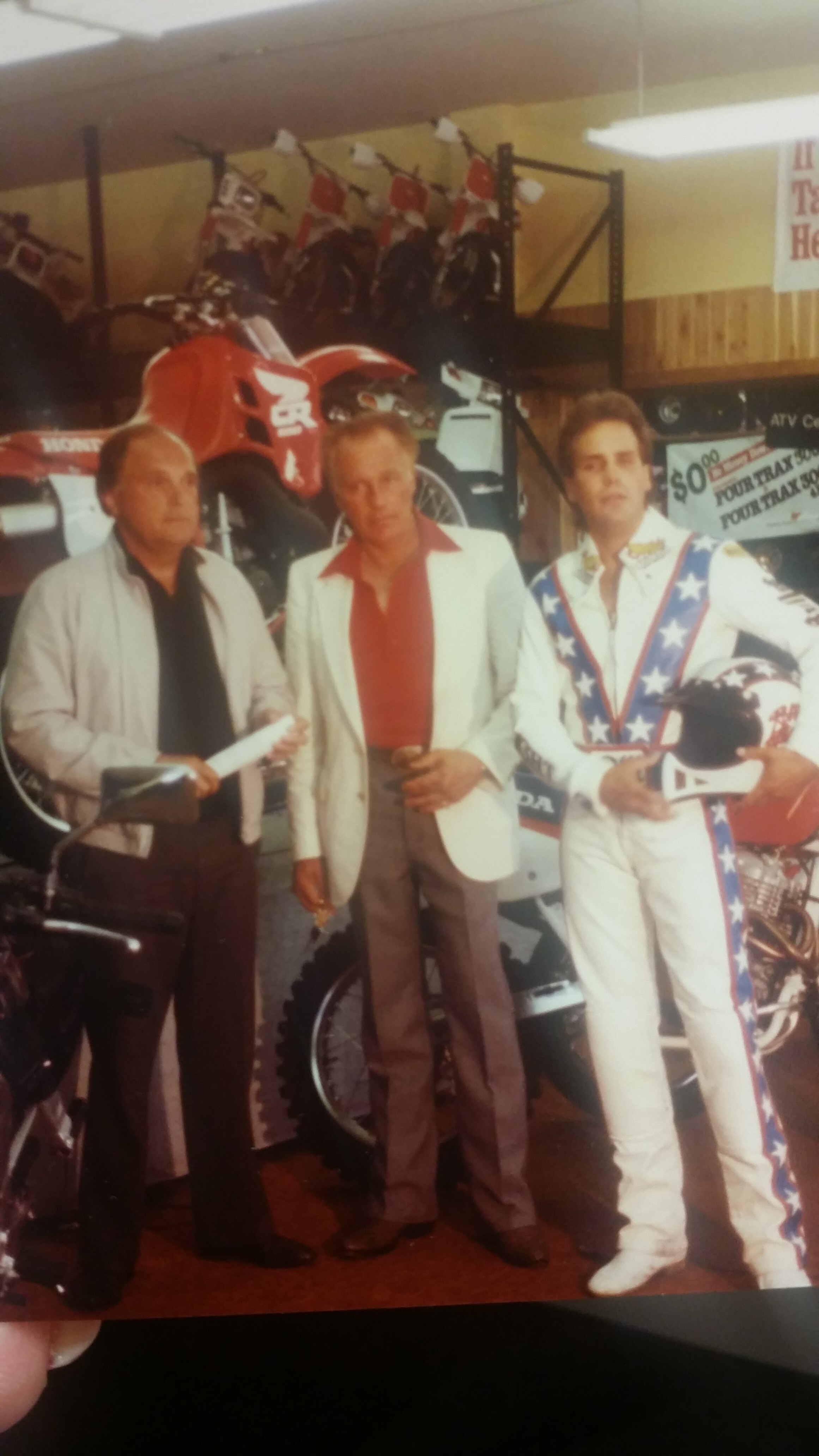 Evel and Robbie Knievel with Bob Lanphere Sr.jpg