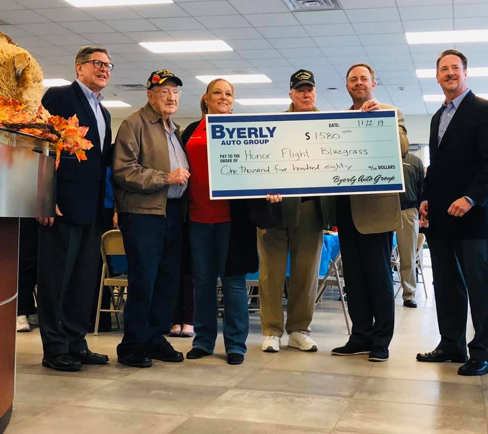 Byerly Auto Group Supports Honor Flight Bluegrass in Louisville