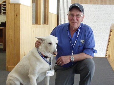 Staff member Ron Bedard & Annabelle from a69c76882504