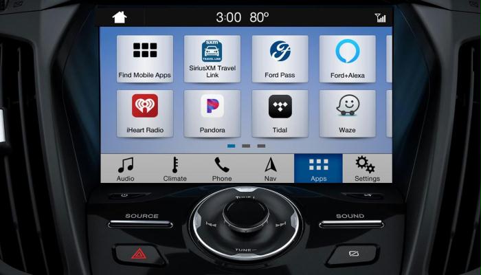 Touchscreen display inside the 2019 Ford Escape