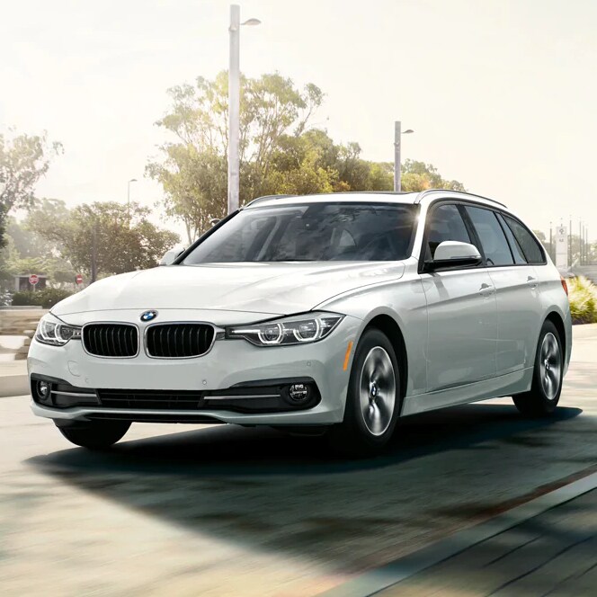 BMW 3 Series sedan Sports Wagon white exterior