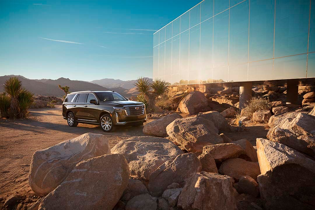 vue trois quart avant du Cadillac Escalade 2022