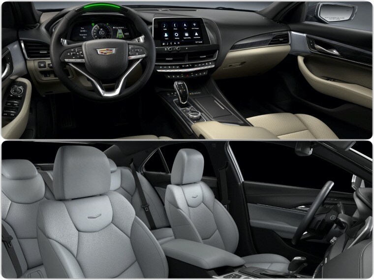 Cadillac Laval - CT4 2021 - CT5 2021 - inte?rieur - 0,3.jpg comparaison entre le cockpit et l'habitacle de la Cadillac CT4 / CT5 2021