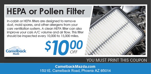 Cabin Air Filter Special Coupon, Phoenix, AZ Mazda Automotive Service Cabin Air Filter Special, Phoenix, AZ Mazda Service Coupon