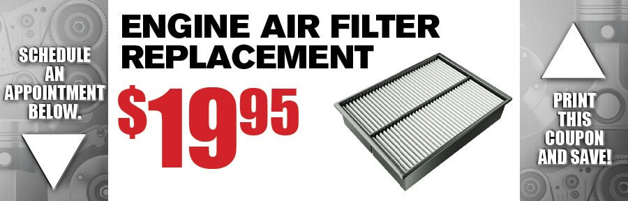 Engine Air Filter Replacement Coupon