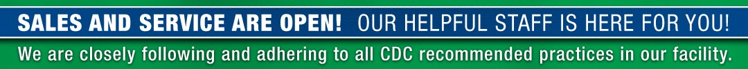We're open and closely following and adhering to all CDC recommended practices