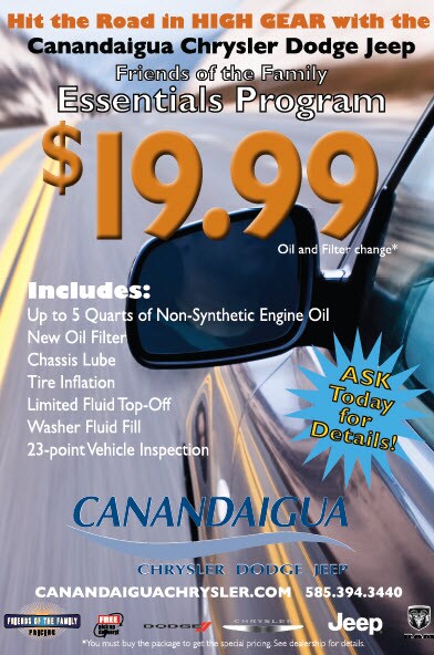 Canandaigua oil change $19.99