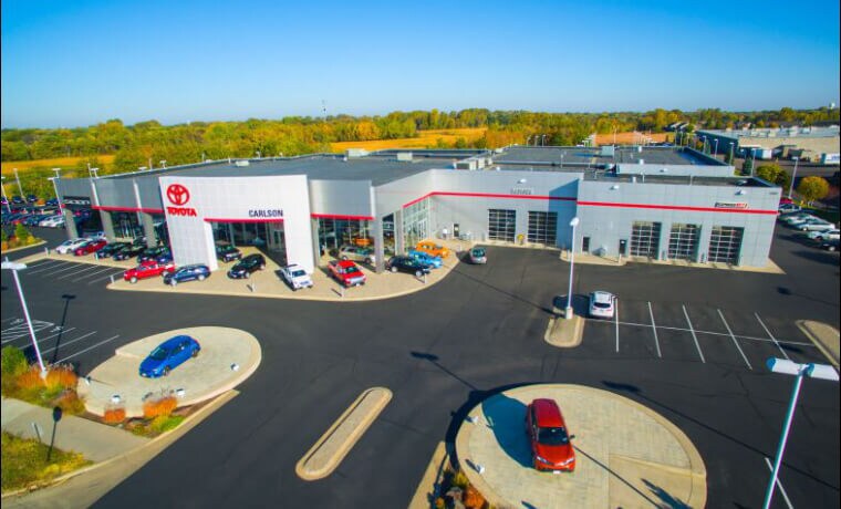 Carlson Toyota Aerial Dealership Shot