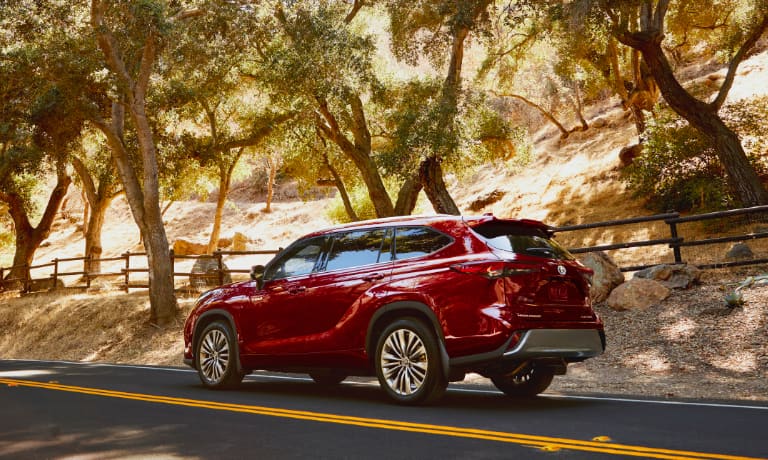 2020 Toyota Highlander on a rural road