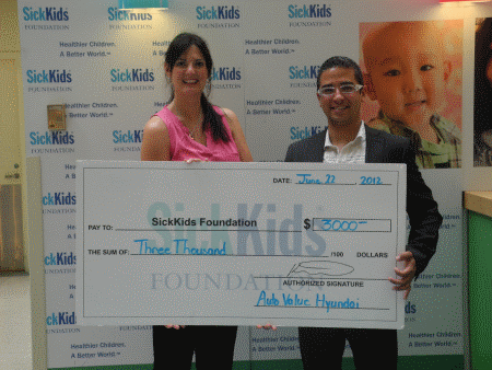 Car Nation Canada Donation To SickKids For 24 Hour Sale