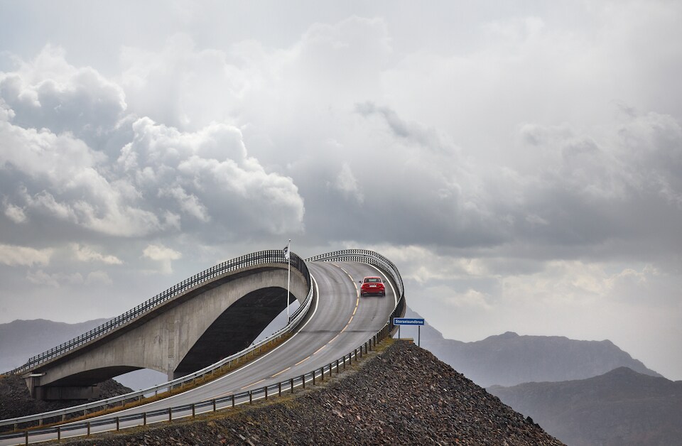 New S60 Driving over a Bluffton Bridge