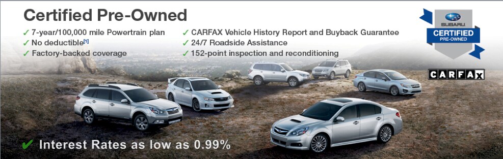 Portland Subaru Dealer Carr Subaru Certified Pre-Owned Header