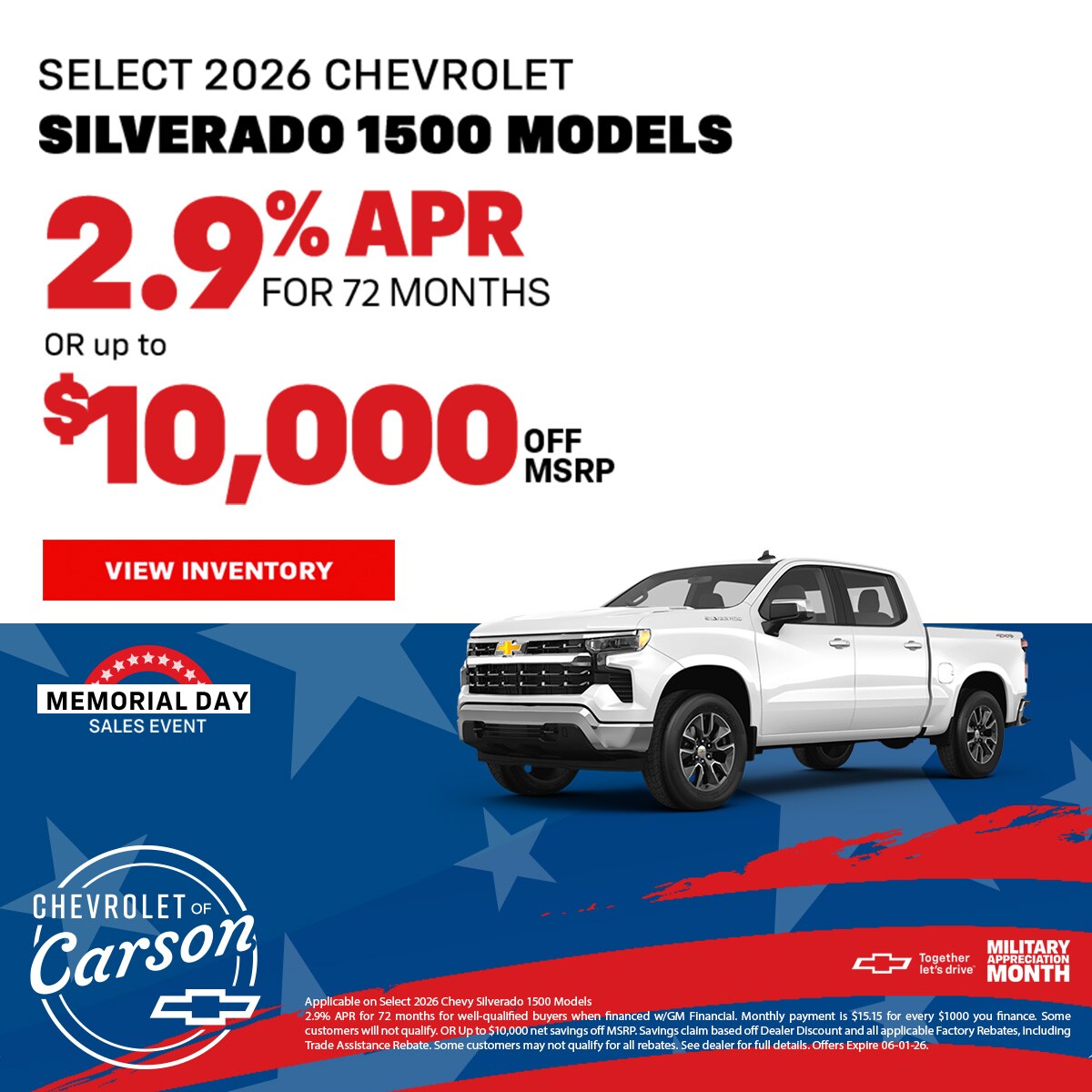 MAY2026_Slider_New_Chevrolet_Silverado%201500_2026_Offer_APR%20%26%20MSRP_1200x1200_R2_06-01-2026.jpg
