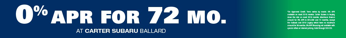 0% APR at Carter Subaru Ballard in Seattle, WA