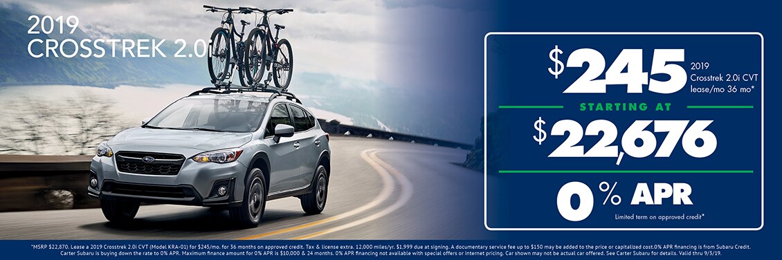 2019 Subaru Crosstrek 2.0i CVT Sales or Lease Special in Seattle, WA