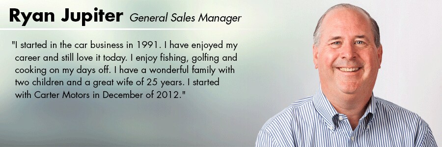 Ryan Jupiter, General Sales Manager at Carter Subaru Shoreline in Seattle, WA