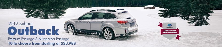 2012 Subaru Outback Certified Special at Carter in Seattle