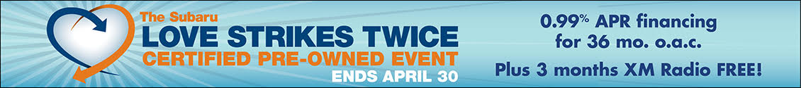 The Subaru Love Strikes Twice Certified Pre-Owned Event in Seattle, WA The Subaru Love Strikes Twice Certified Pre-Owned Event in Seattle, WA