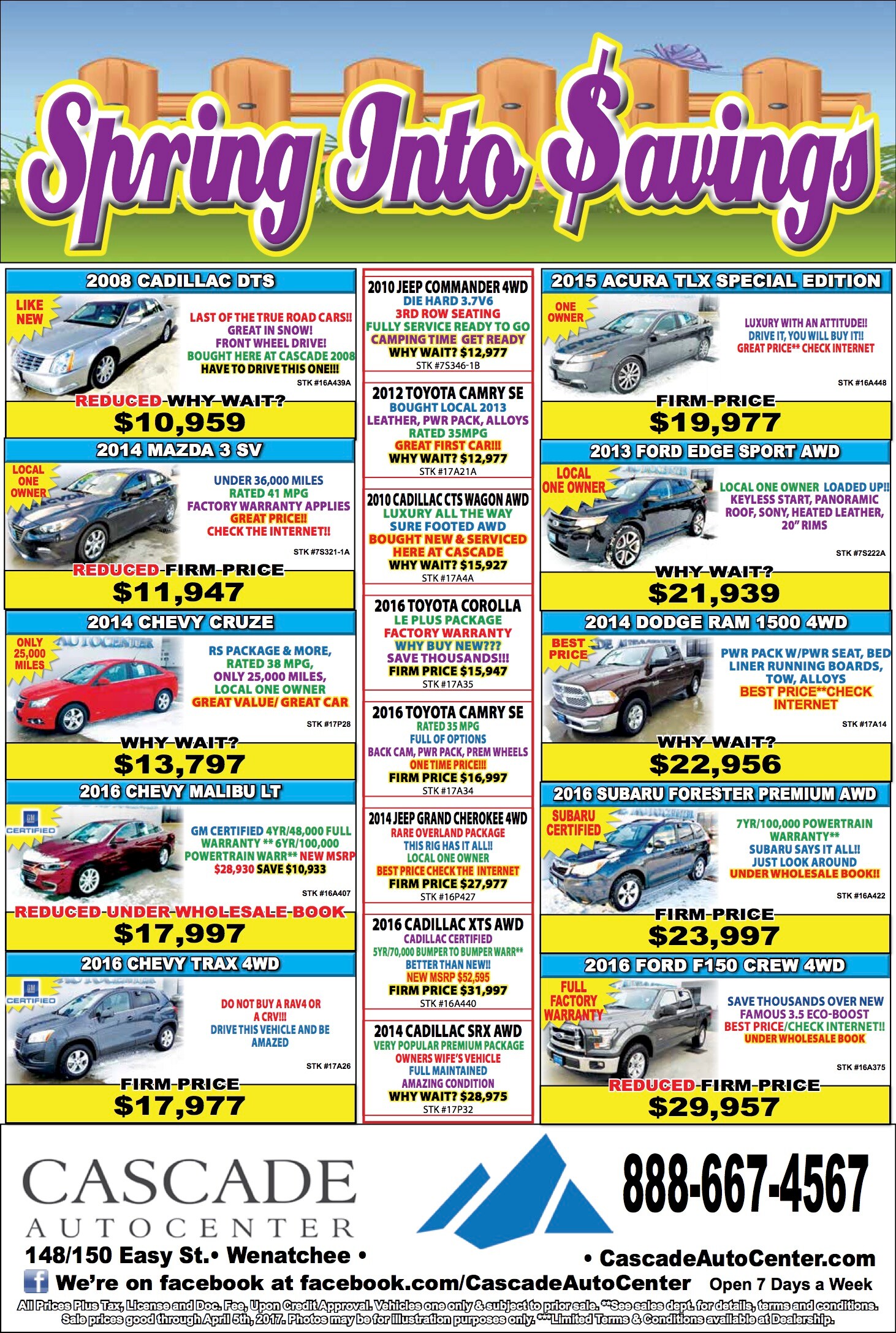 Cascade Autocenter New Chevrolet, Subaru, CADILLAC dealership in