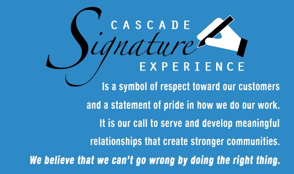 Cascade Signature
Experience