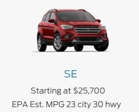 Ford Escape SE Trim