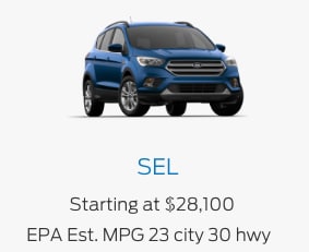 Ford Escape SEL Trim