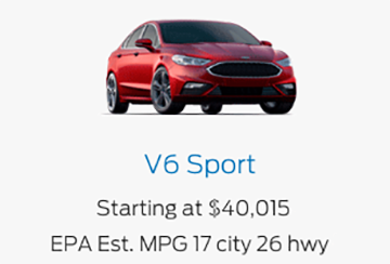 Ford Fusion V6 Sport