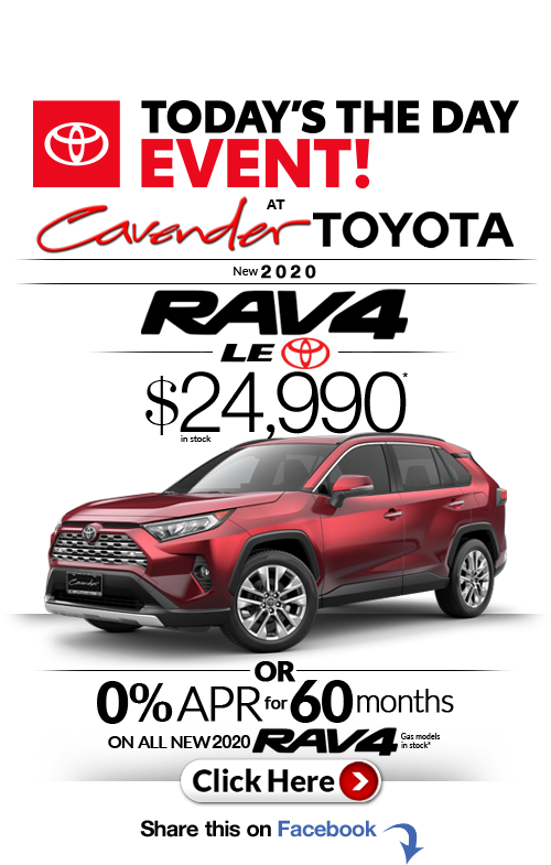 Click Here for Availability and
Pricing from Cavender
Toyota