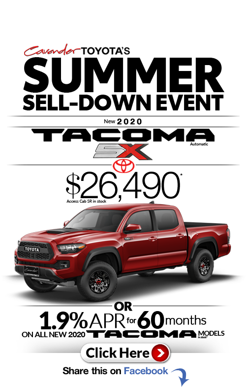 Click Here for Availability and
Pricing from Cavender Toyota