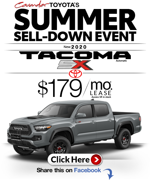 Click Here for Availability and
Pricing from Cavender
Toyota