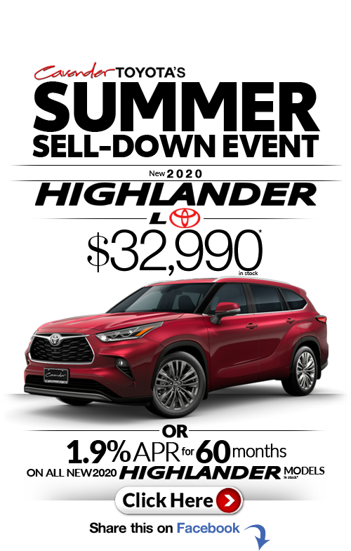 Click Here for Availability and Pricing from Cavender Toyota