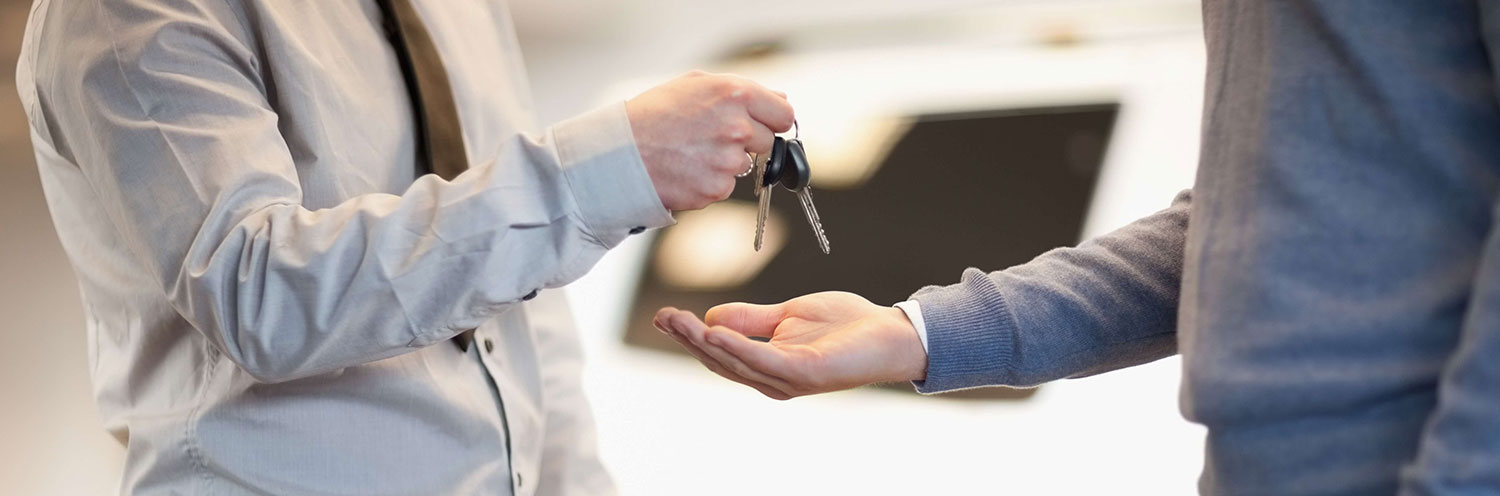 buyer getting new car keys