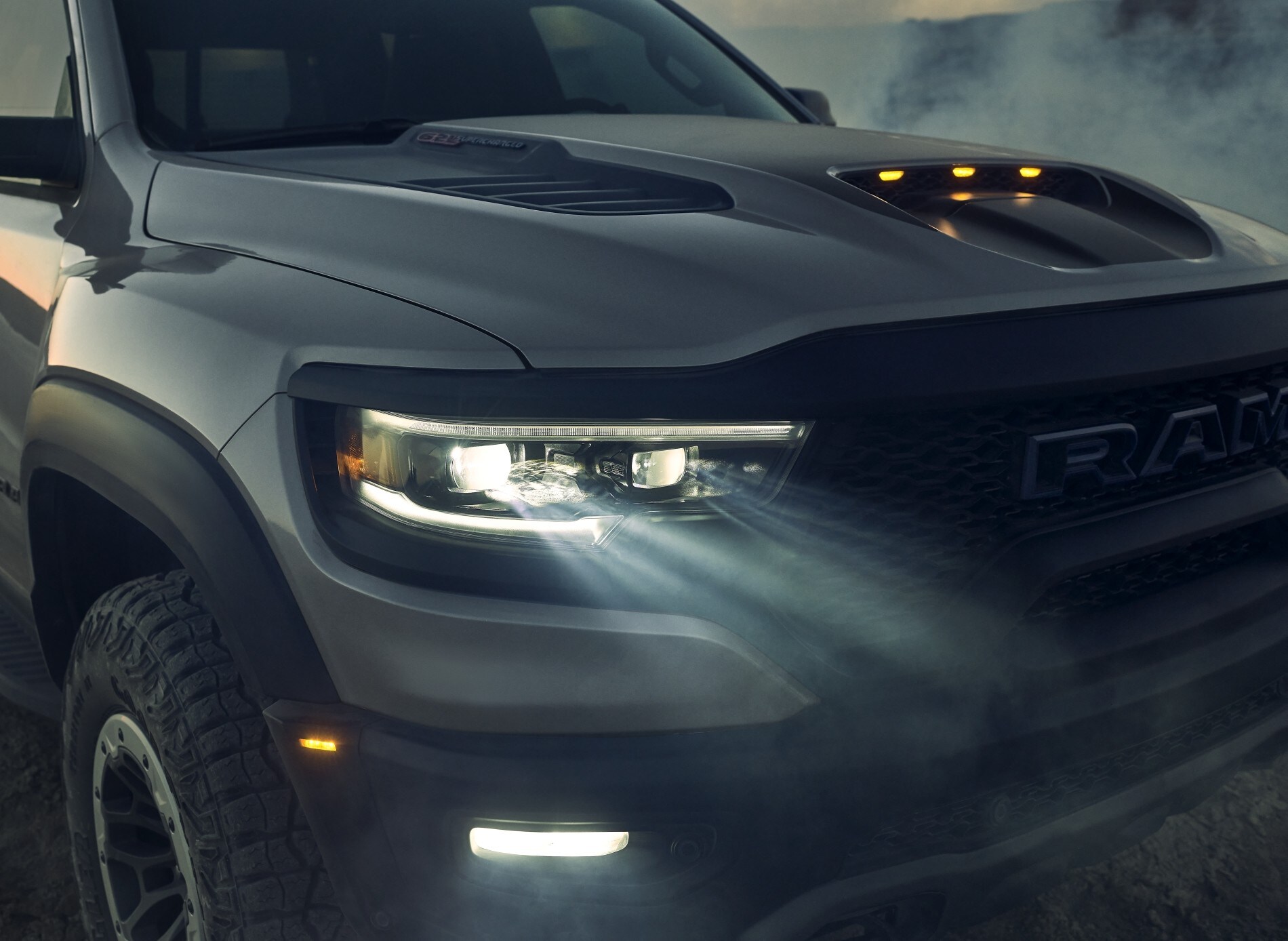 2021 Ram 1500 TRX Front Grill With Lights | Anderson Motors Ltd. 2021 Ram 1500 TRX Front Grill With Lights