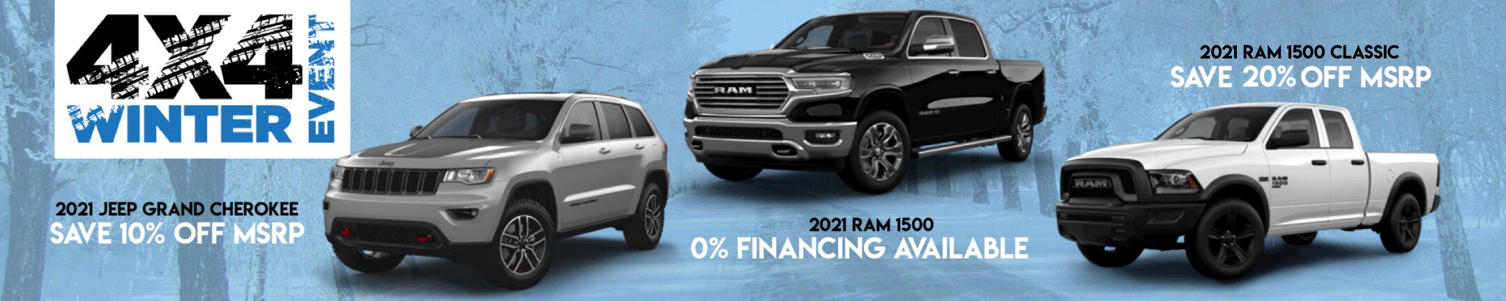 4x4 winter event Vance Motors Bancroft Ontario New Truck Car Van SUV Dodge Chrysler Jeep Ram