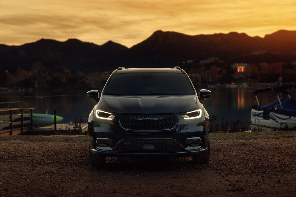 2021 Chrysler Pacifica Parked Infront of a Lake