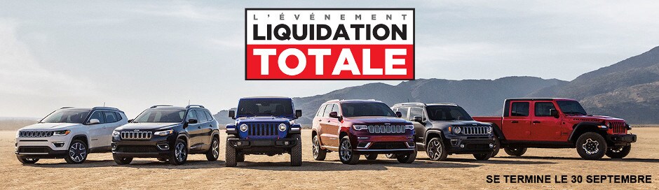 LIQUIDATION TOTALE JEEP chez Boucherville Chrysler