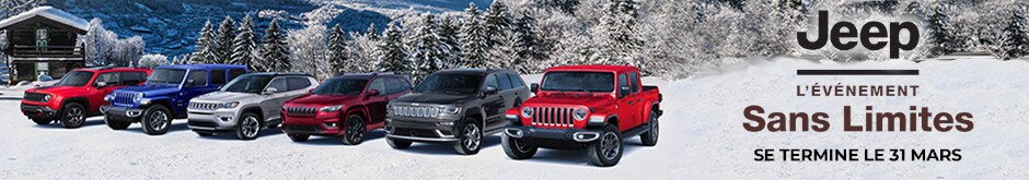 La vente Jeep SANS LIMITES - chez Boucherville Chrysler