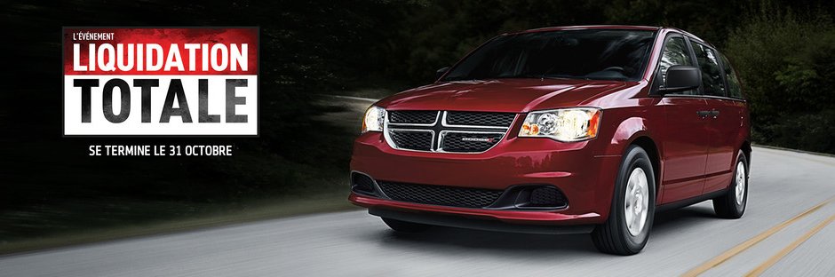 LIQUIDATION TOTALE chez Boucherville
Chrysler. L'offre prend fin le 31 octobre 2018