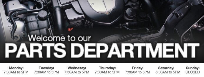 Welcome to our Parts Department
