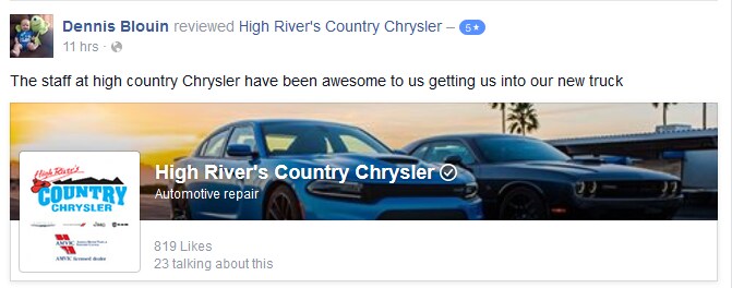 Dennis Testimonial Country Chrysler High River