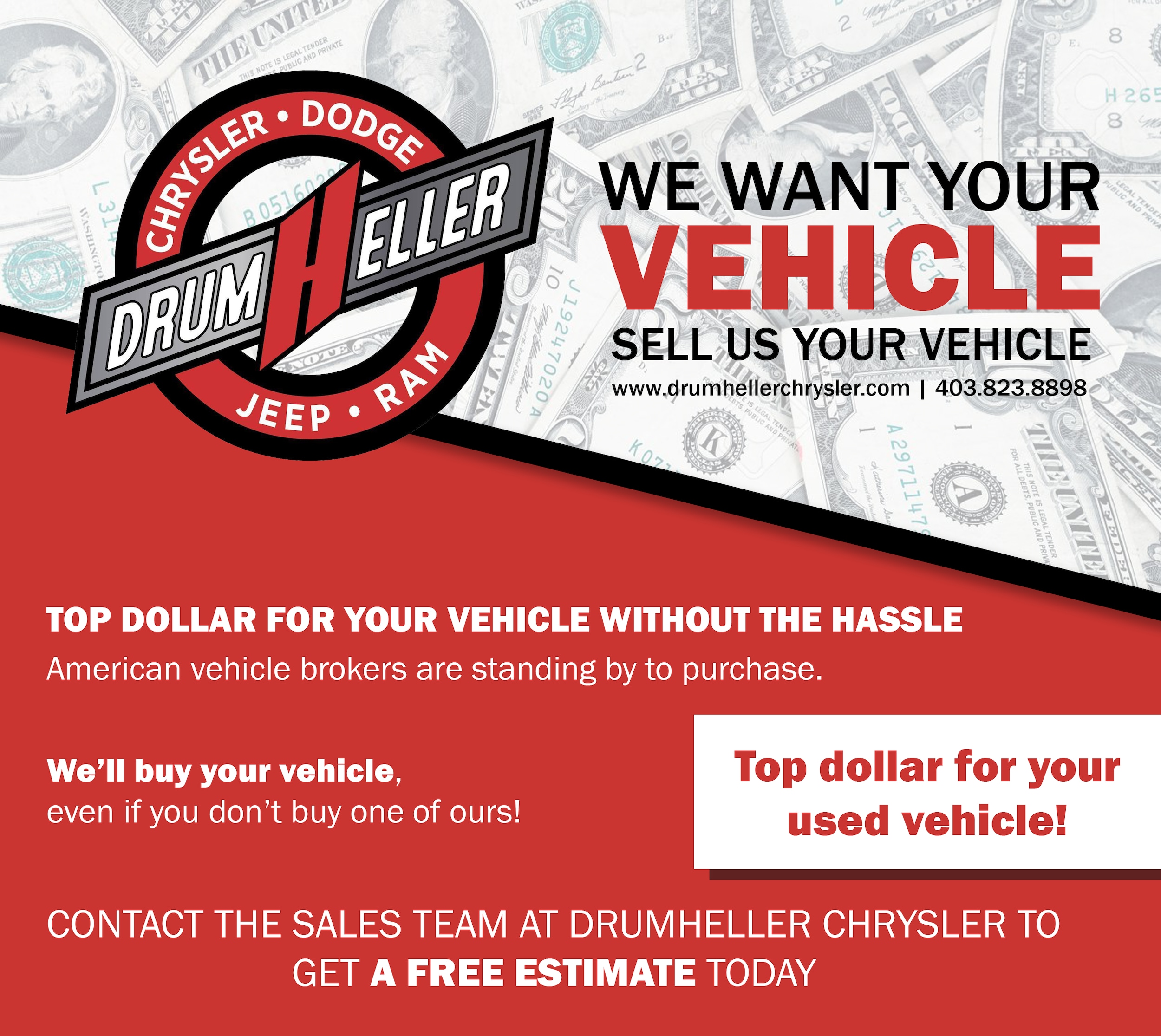 We_want_your_vehicle_Drumheller_Chrysler_Dodge_Jeep_Ram