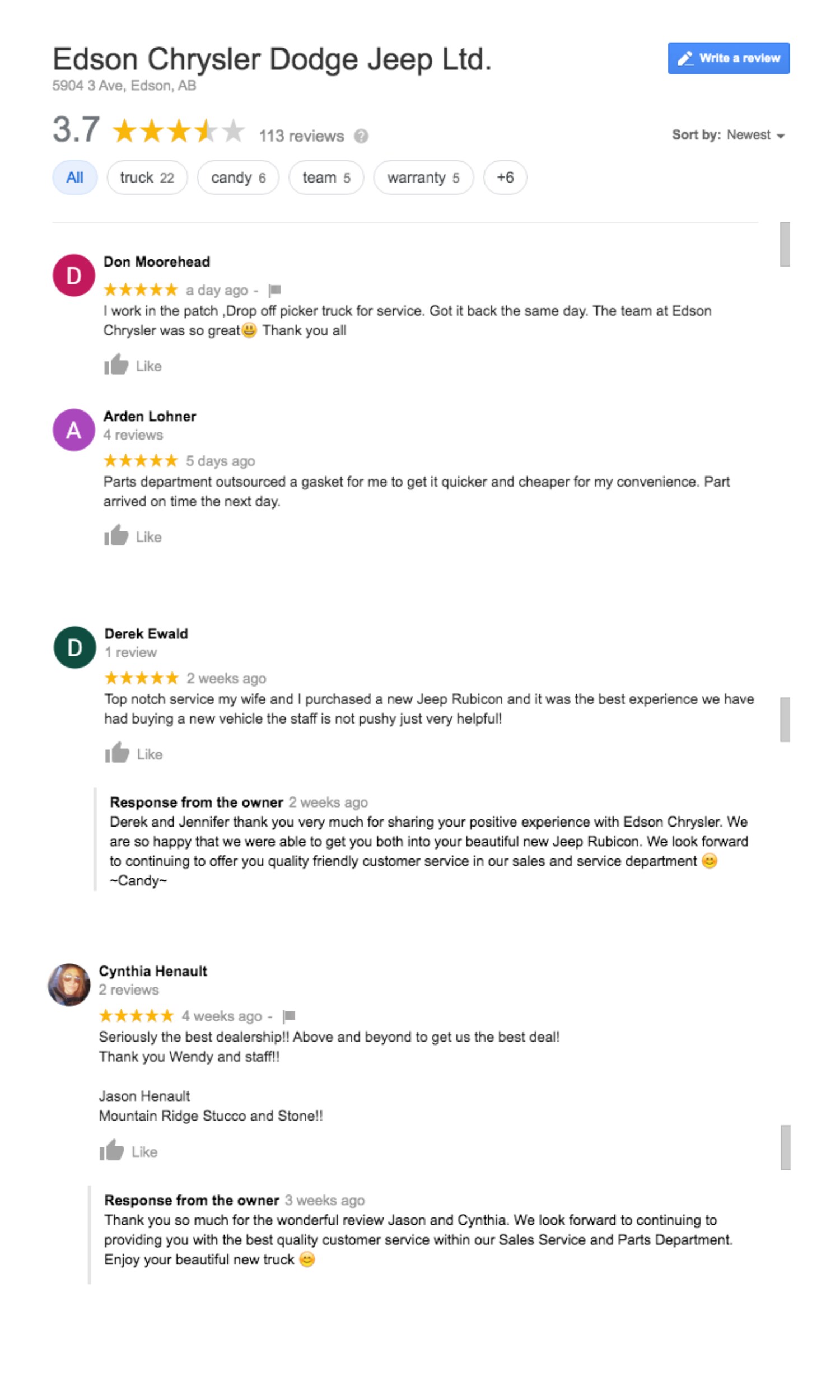 edson reviews