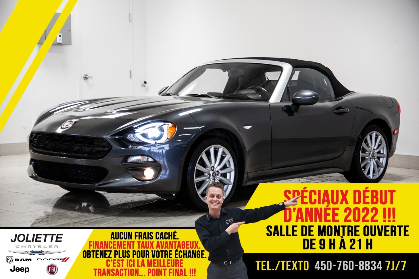 Fiat 124 Spider 2018 LUSSO CUIR GPS TOIT OUVRANT
