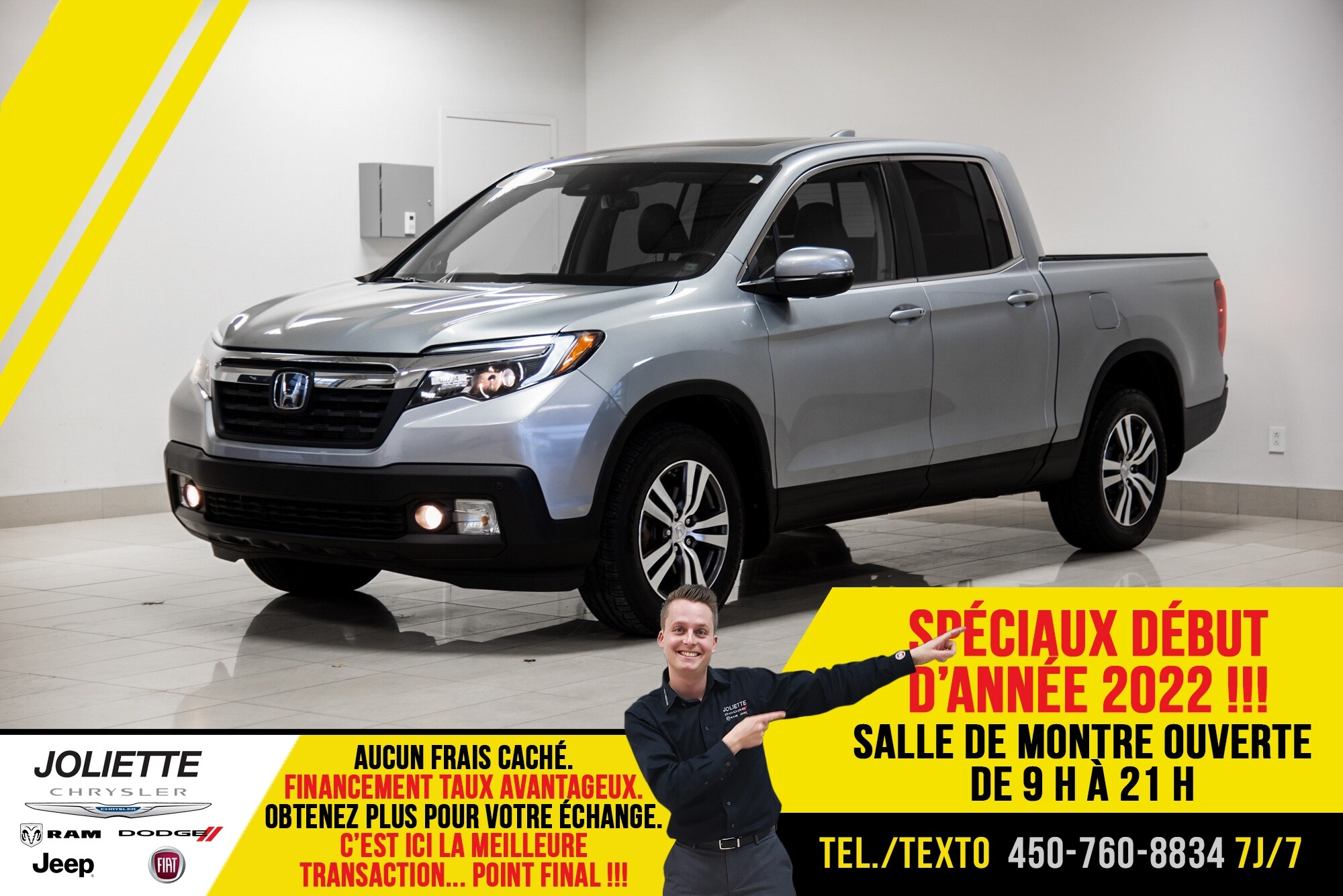Honda Ridgeline 2017 EX-L CUIR TOIT BLUETOOTH CAMERA