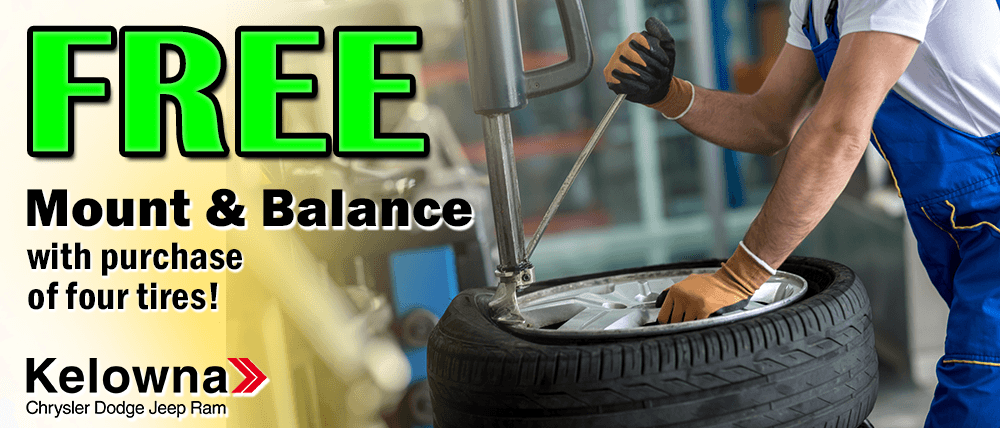 Free Mount & Balance with purchase of four tires!