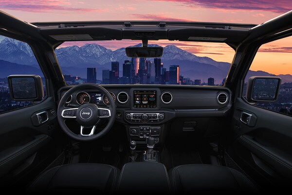 2020 Jeep Gladiator Interior Design With City Skyline During Sunset 2020 Jeep Gladiator Interior Design With City Skyline During Sunset