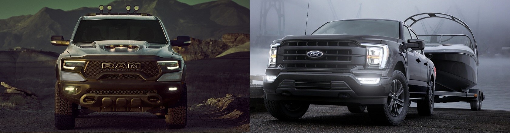 2021 Ram 1500 TRX vs 2021 Ford F-150 2021 Ram 1500 TRX vs 2021 Ford F-150