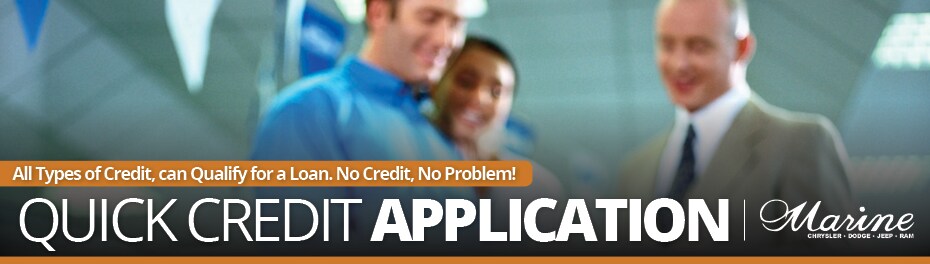 Marine Chrysler - Landing Page - Quick Credit Application